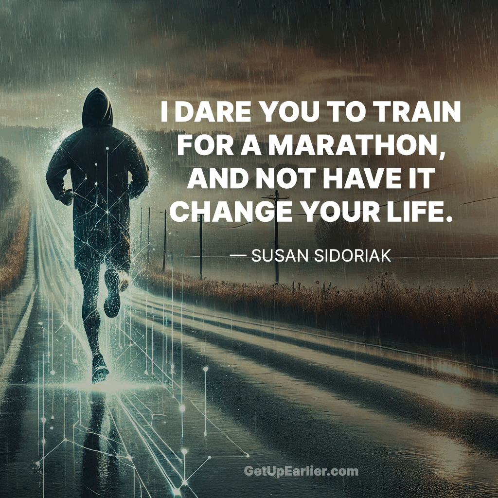 Quote about training for a marathon changing your life
