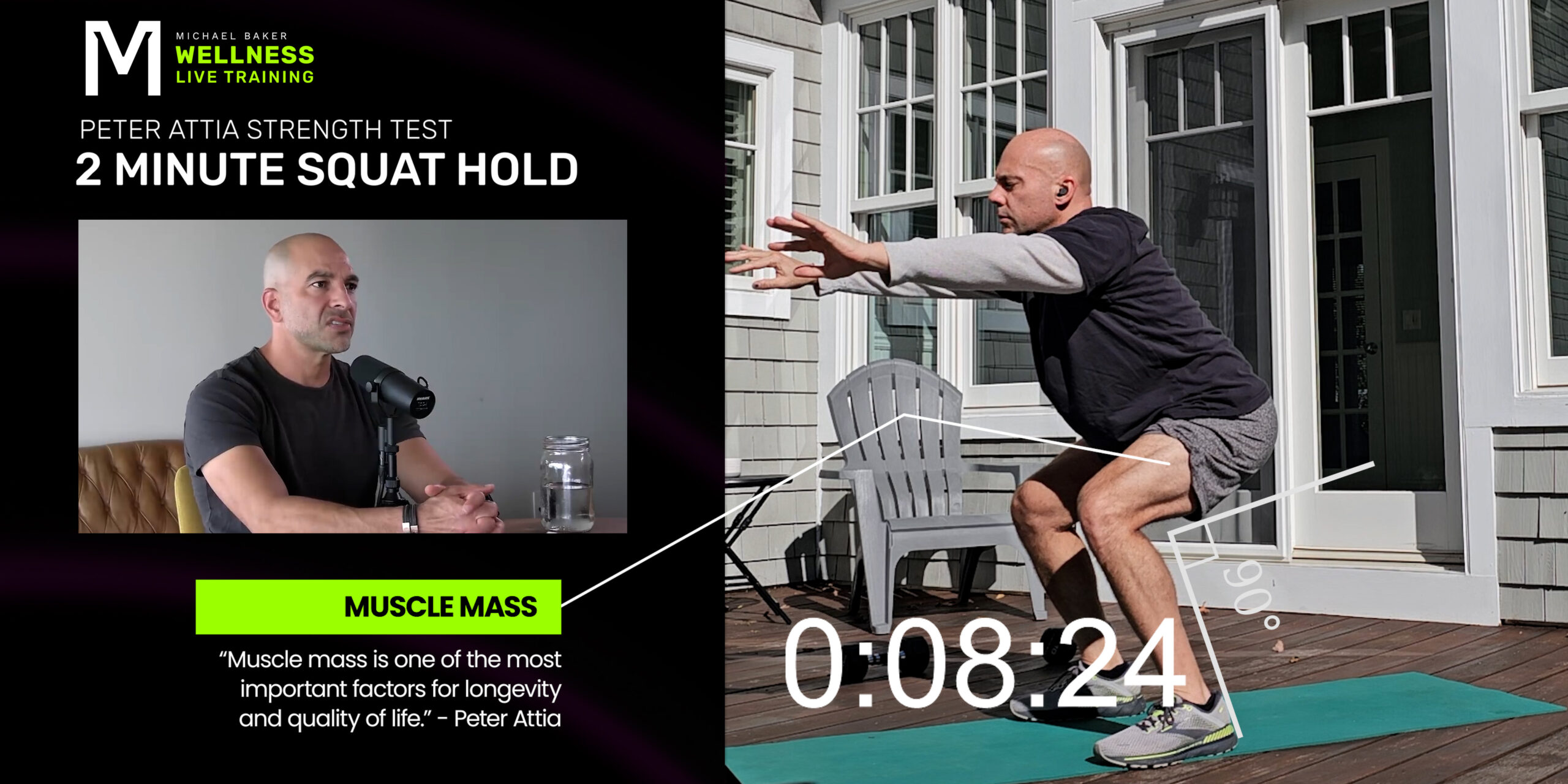 Featured image for “2 Minute Squat Hold – Peter Attia Longevity Strength Test for Over 40 Years Old”