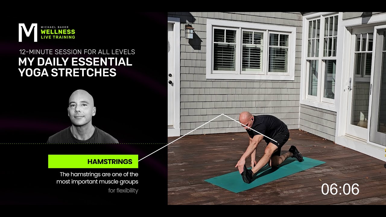 Featured image for “12 Essential Yoga Stretches – No Music – All Levels – 12 Minute Sequence”