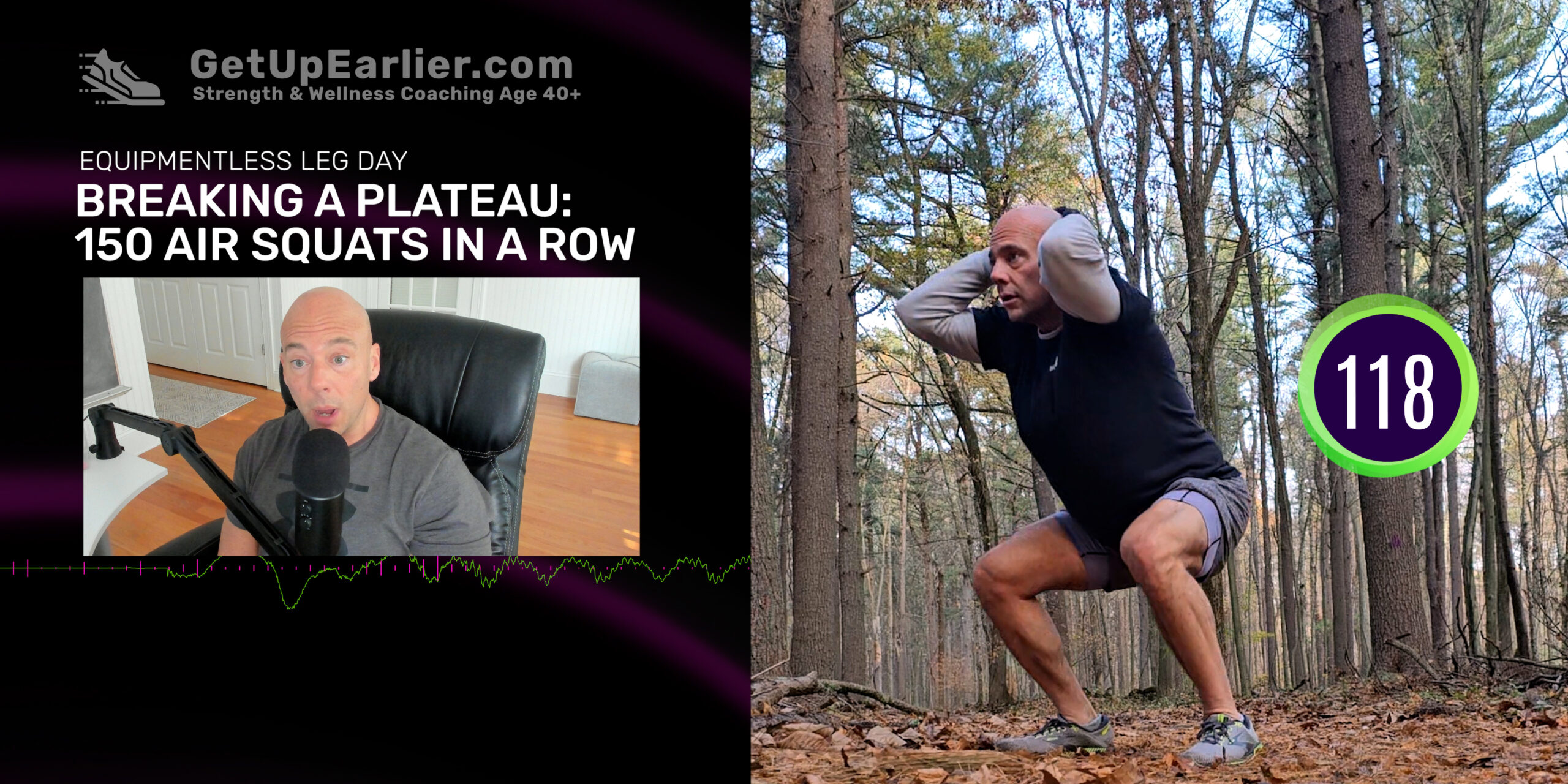 Featured image for “Equipmentless Leg Day with Calisthenics to Break a Plateau – 150 Air Squats in a Row @thatsgoodmoney”