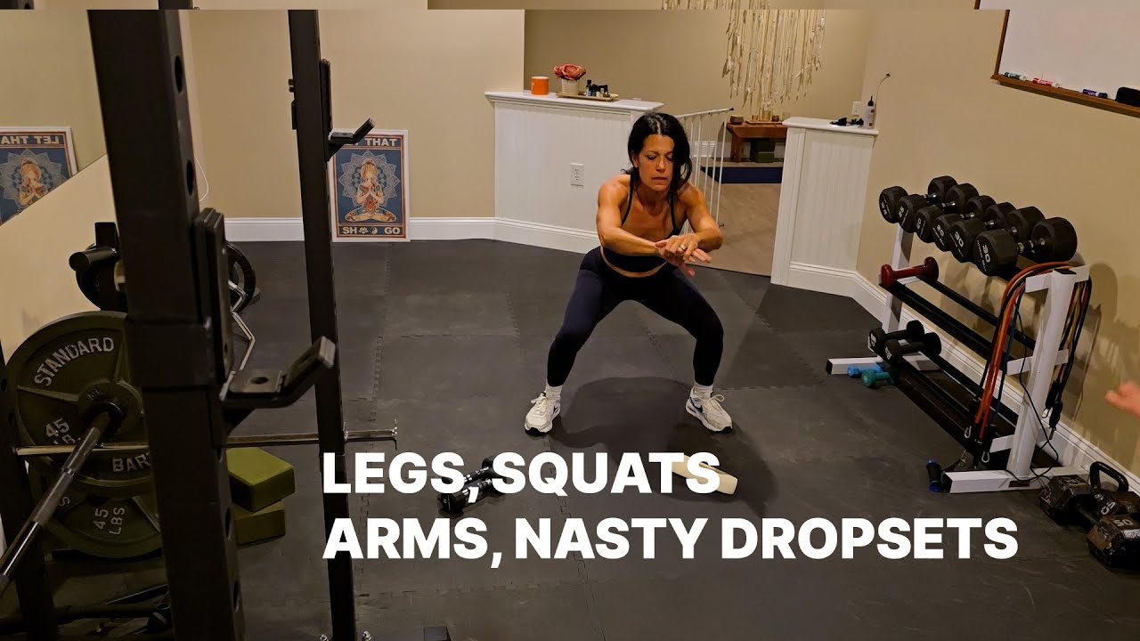 Featured image for “LIVE Strength Training My Wife – Air Squats, Arms – 30 Minute Workout”